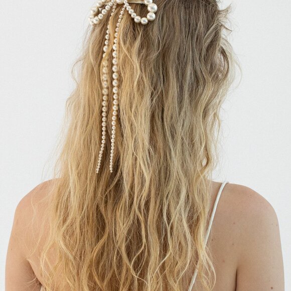 NEW Jennifer Behr Presley Bow Barrette in Pearl HAIR - Picture 3 of 8